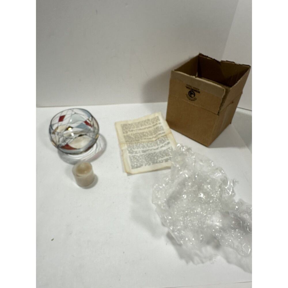 Partylite Calypso Mosaic Stained Glass W/‎ Tealight Candle Votive Holder Retired - Picture 1 of 13